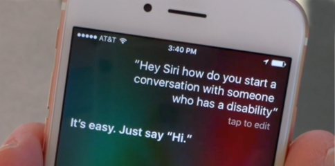 Wondering how to start a conversation with someone who has a disability? Now you can just ask Siri!